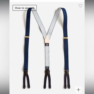 Classic Navy and Light Gray Men's Suspenders - Timeless Formal Accessory